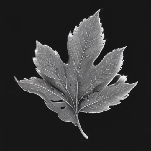 clipart leaf black and white