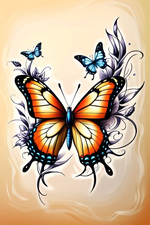 butterfly drawign