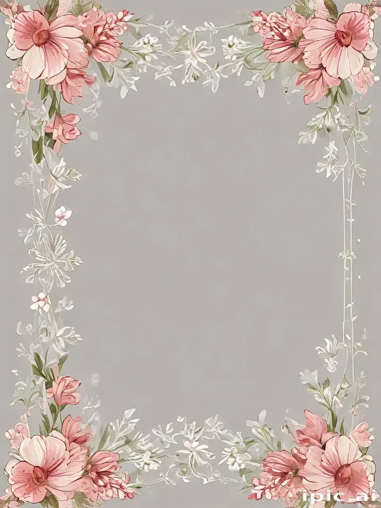 transparent floral border