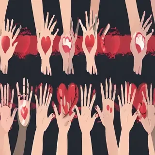 heart hands clipart