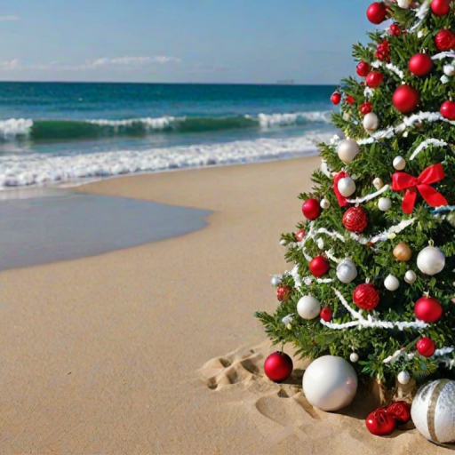 beach christmas wallpaper