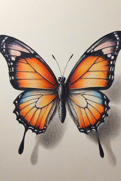 drawing butterflies