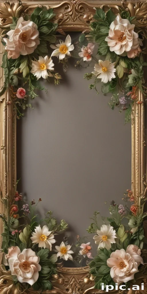 frame with flowers