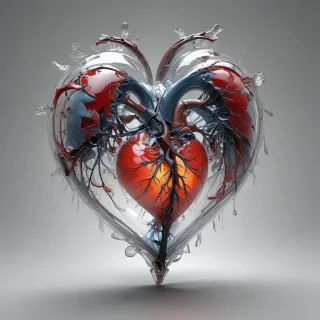 transparent broken heart