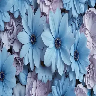 blue flower wallpaper aesthetic
