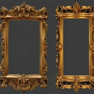 golden frame png transparent