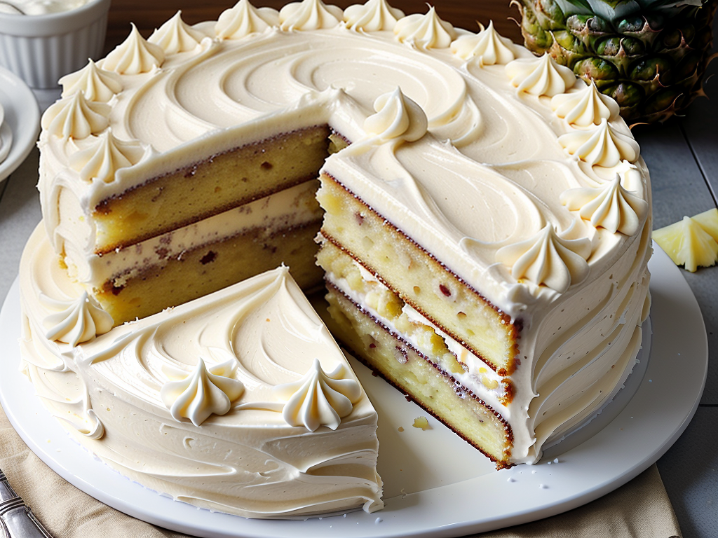 pineapple cake with cream cheese icing