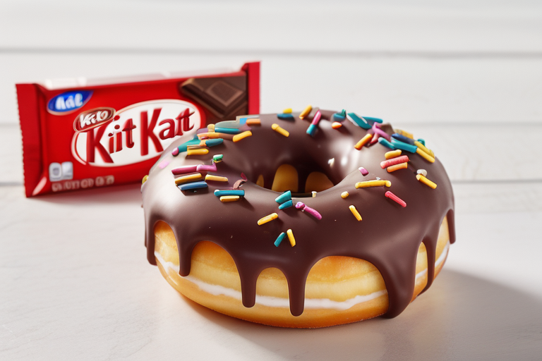 kit kat chocolate frosted donut