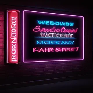 neon sign mockup