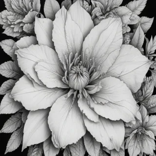 flower drawing for coloring