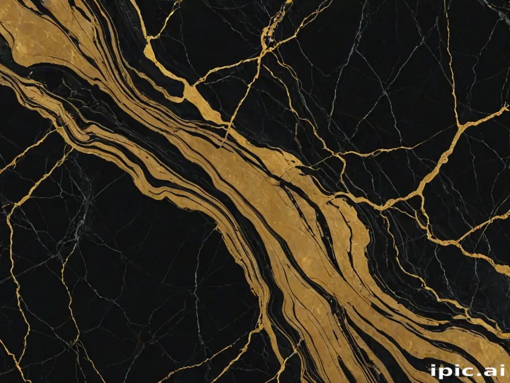 black and gold marble