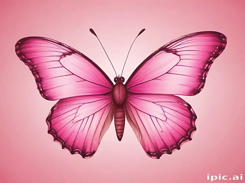 pink butterfly clipart