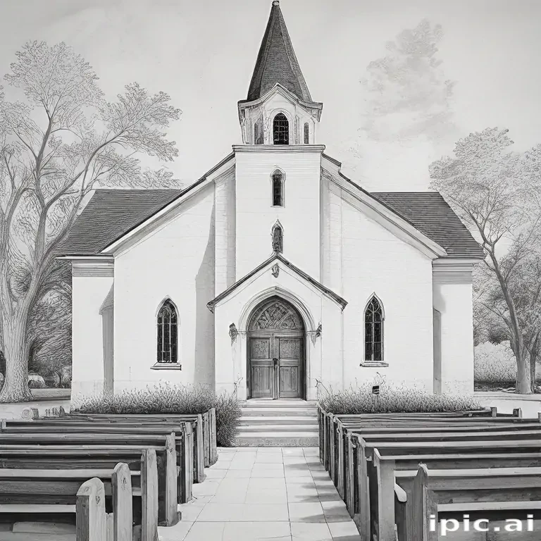 church drawing