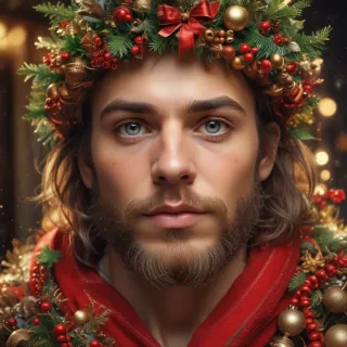 christmas background portrait