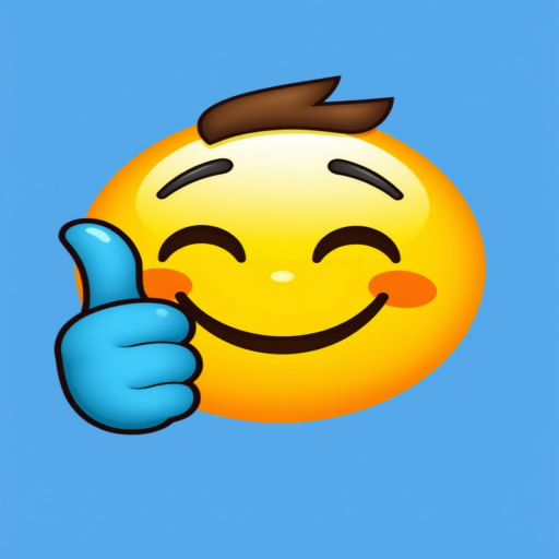 blue thumbs up emoji