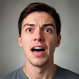 frustrated face