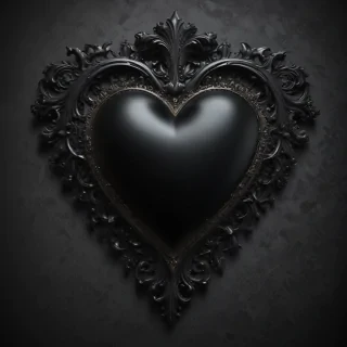 wallpaper black heart