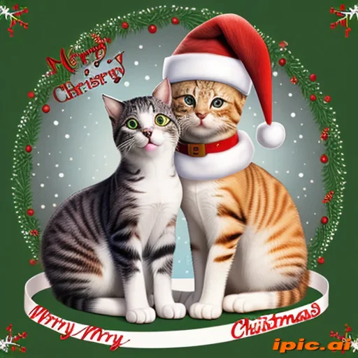 merry christmas cats images