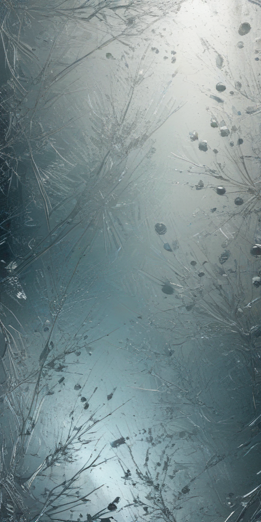 Intricate Patterns of Ice Forming on a Frosty Windowpane in Winter
