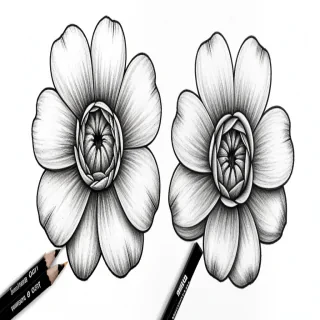 flower drawings pencil