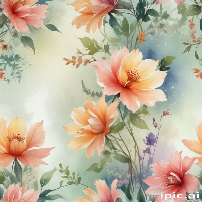 watercolor floral background