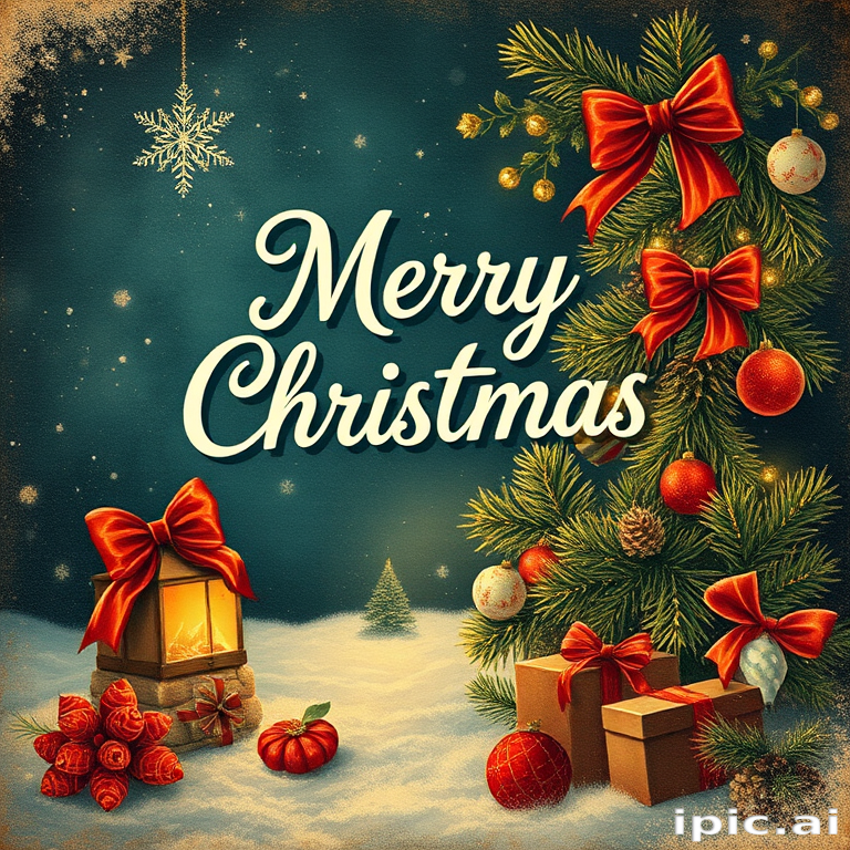 vintage merry christmas image