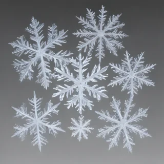transparent snowflakes
