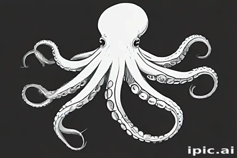 octopus clip art black and white