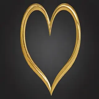 gold heart png