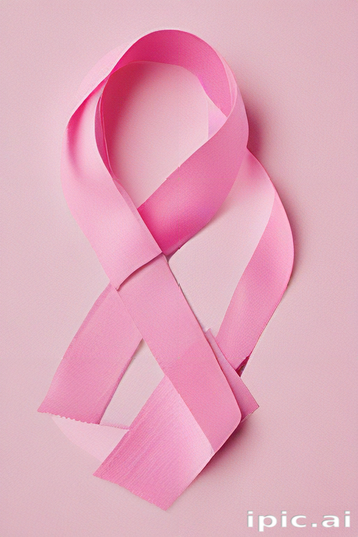 Symbolic Pink Ribbon Representing Breast Cancer Awareness and Support ...