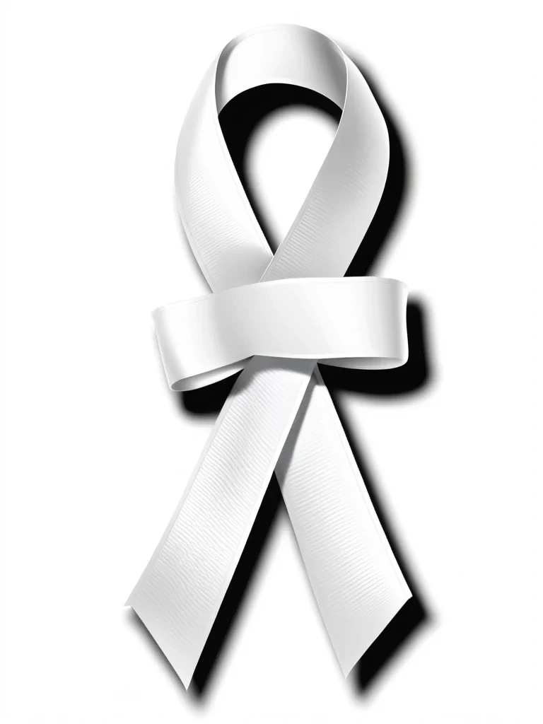white ribbon png