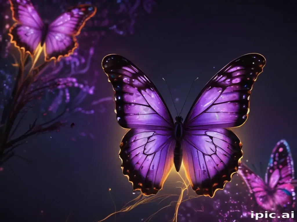 neon butterfly wallpaper