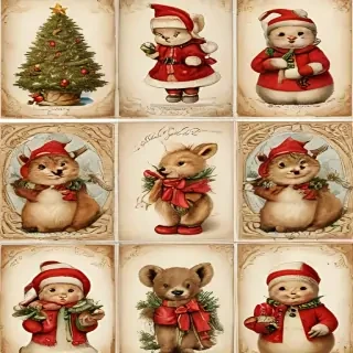 printable vintage christmas images