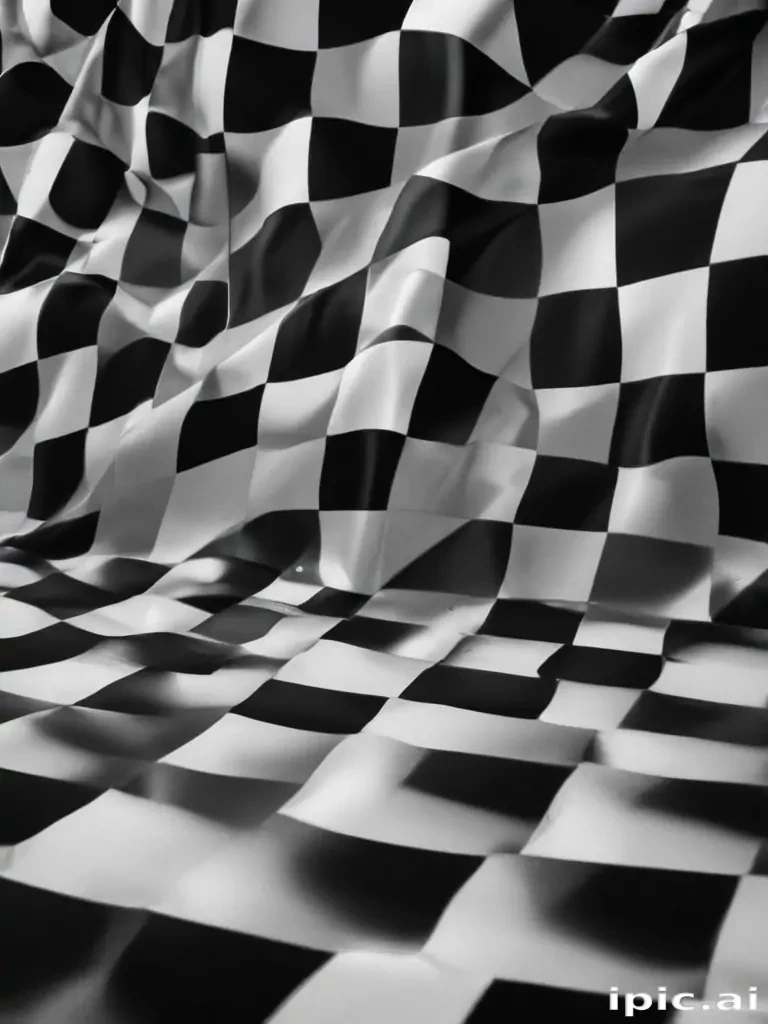 black and white checkered background