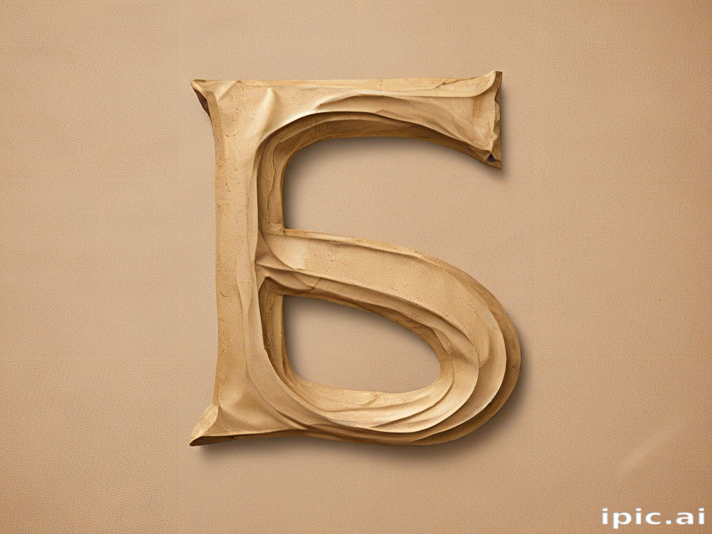 Elegant and Artistic Representation of the Cyrillic Letter 'Б' in ...
