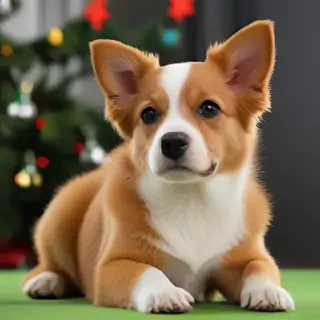 christmas dog wallpaper