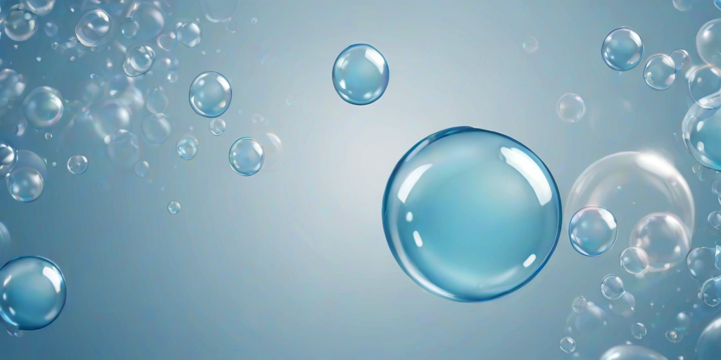 create a smooth texture background in various shades of blue with soft, transparent bubbles scattered throughout
