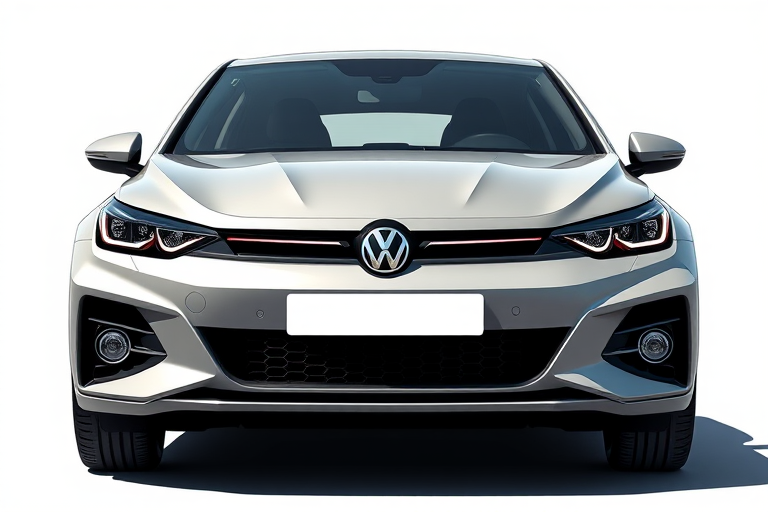 Create a high-resolution vector illustration of a modern compact car, featuring a detailed front view, with crisp lines and smooth shading, shot with a Canon EOS R using a 50mm f/1.8 lens at ISO 100, aperture f/8, under natural daylight conditions to enhance clarity and depth.