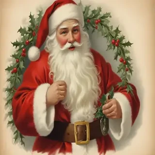 vintage santa images free