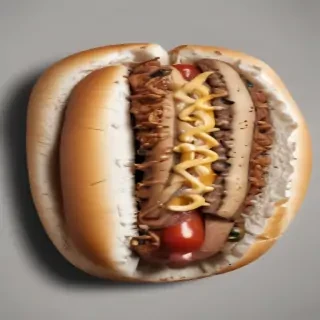 hot dog clipart black and white