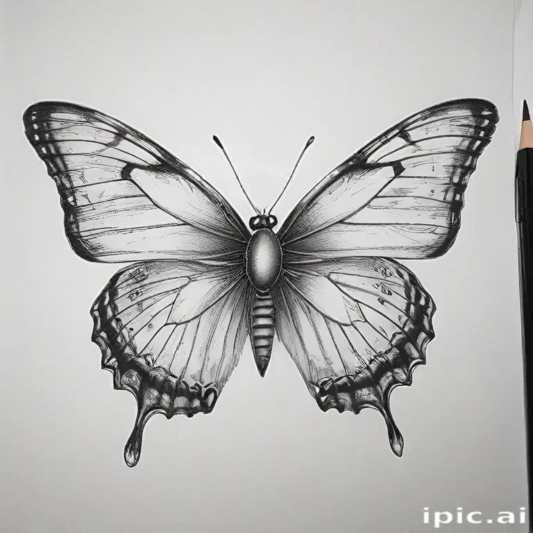buterfly sketch