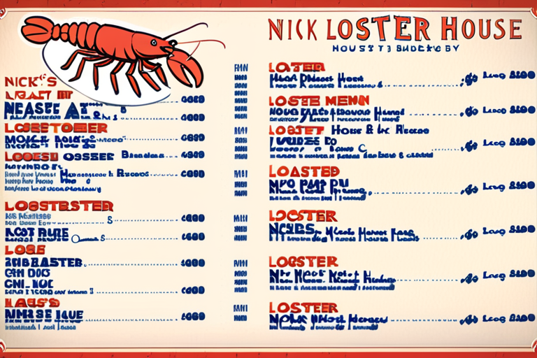 nick's lobster house brooklyn menu