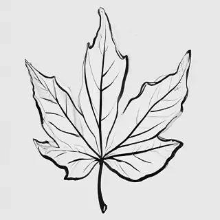 leaf clip art black and white