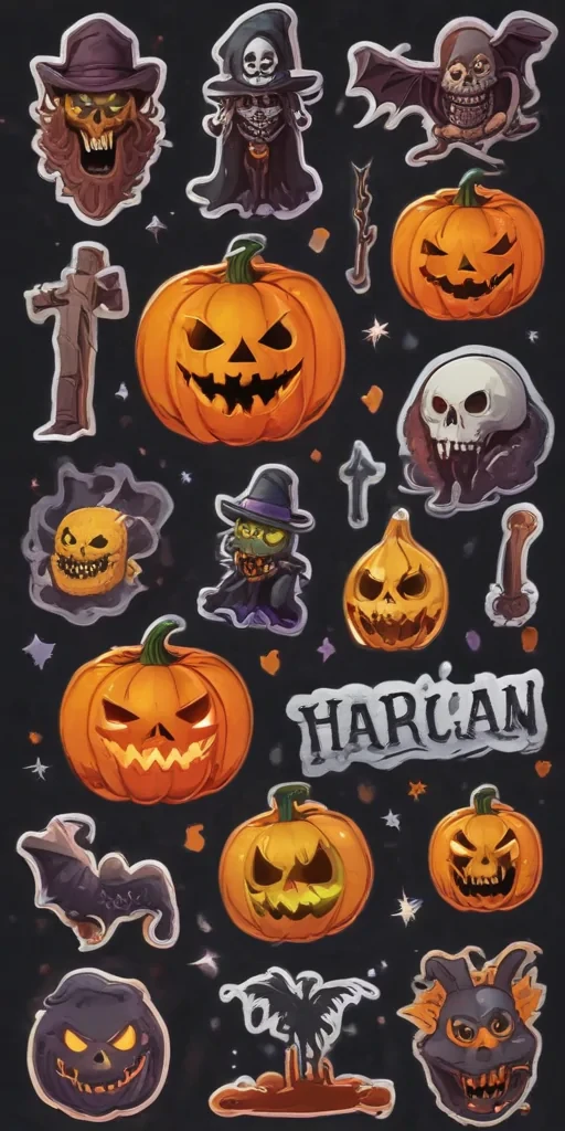 halloween stickers png