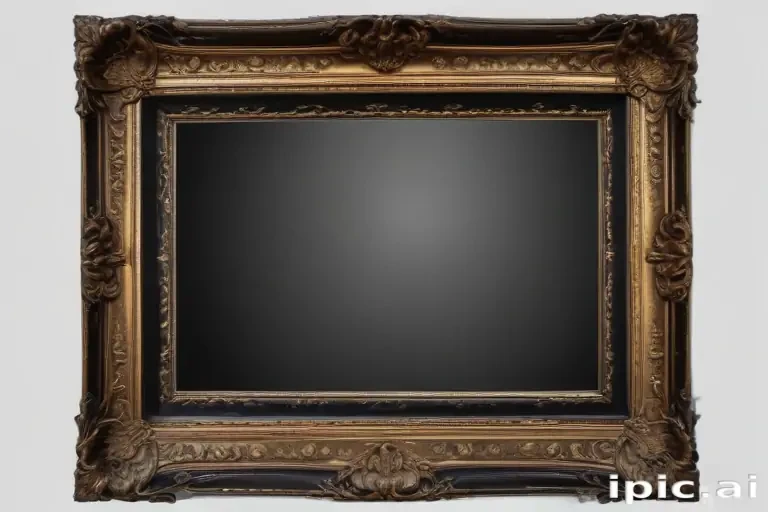 black picture frame png