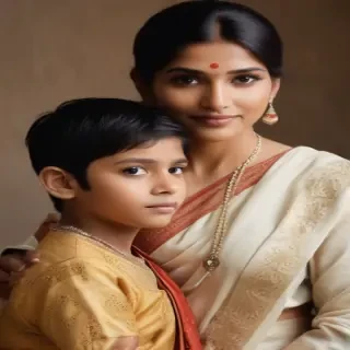 indian mom and son
