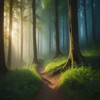 beautiful magical forest background