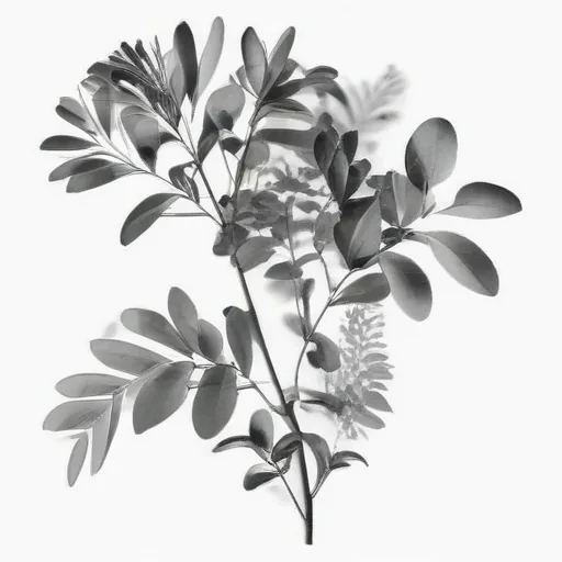 eucalyptus clipart black and white