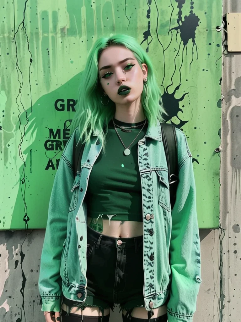 green grunge aesthetic