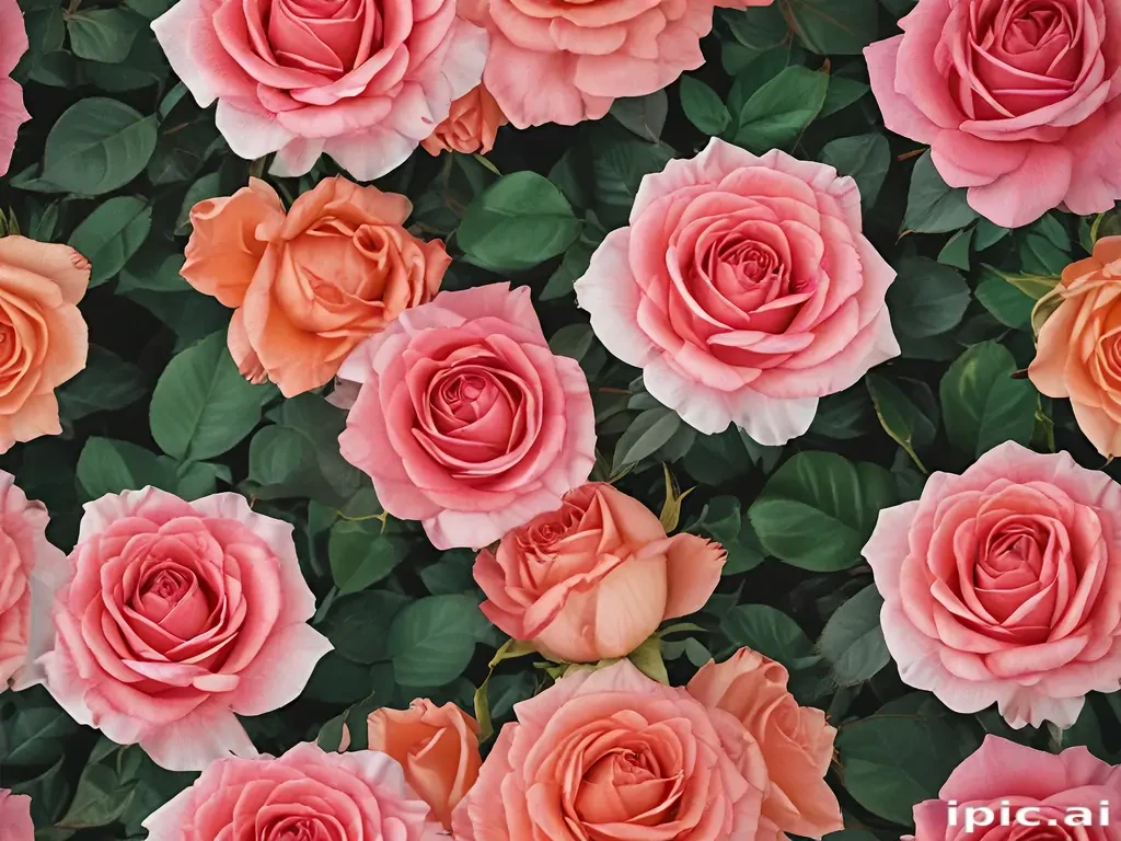 roses in background